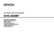 Manuale di istruzioni Operating Instructions per Denon DVD-2500 BT 