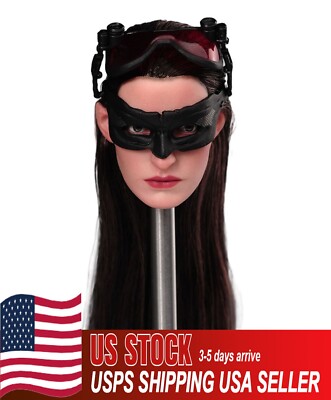 US 1/6 Woman Anne Hathaway Girl Head Sculpt For 12inch Female Action Figure Body