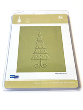 QuicKutz Christmas Tree Embossing Folder EFA2054 Xmas Scrapbook Craft 2009 NEW