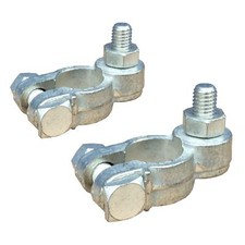 2 x Battery Terminals Pair Positive & Negative Stud Type Nut 8mm Ford Cargo + -