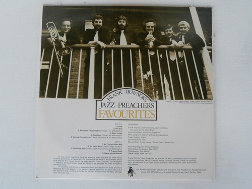 FRANK TRAYNOR'S JAZZ PREACHERS - Favourites 1979 Rare SIGNED OZ JAZZ LP - Picture 2 of 2
