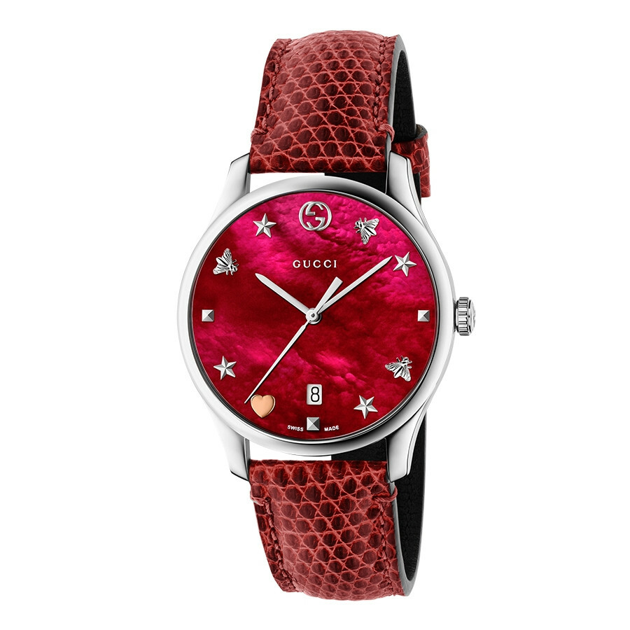 Gucci G-Timeless Cherry Red Womens Watch YA1264041 $1380