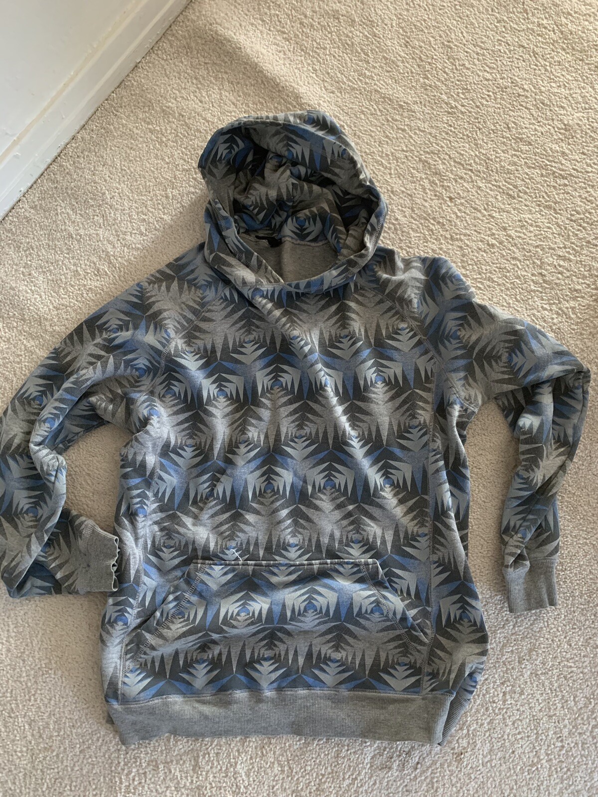 BKTM Australia Sweater Hoodie Men sz S Grey Blue Vintage palace