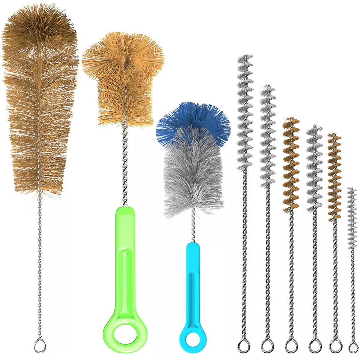 Houseables Bottle Brush, Pipe Cleaning Kit, Nylon, Hose Tips