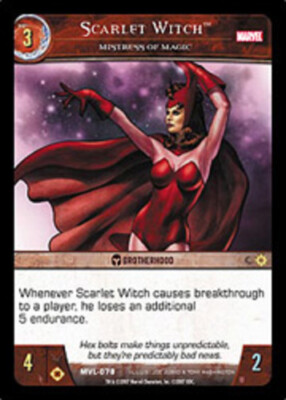 VS System: Scarlet Witch, Mistress of Magic [Played] Marvel Legends TCG CCG Clas