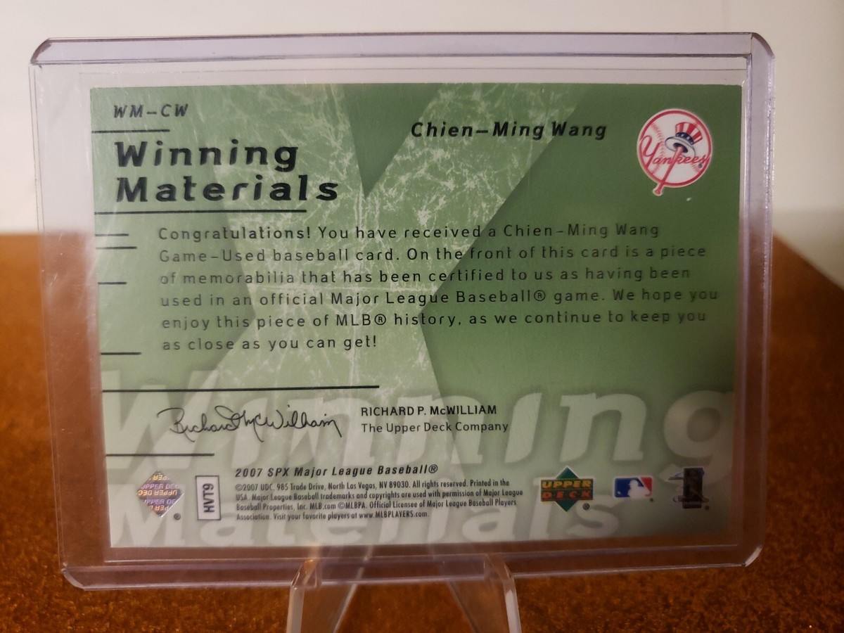 2007 SPx Baseball Winning Materials 175 Green #CW Chien-Ming Wang