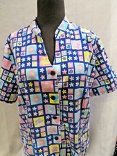 Medium Front Button Nursing Scrub UNIFORMS Women Top Hospital NWOT Barco Uniform