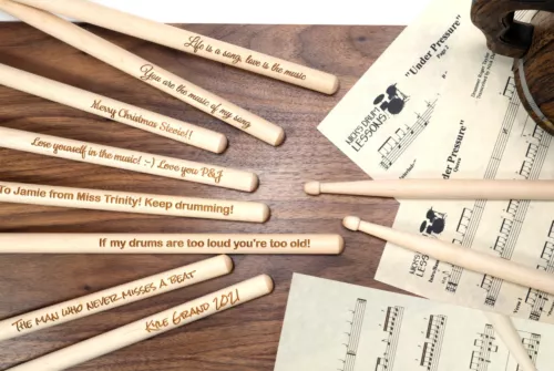 personalised custom drum sticks - 5a size | design a truly unique engraved gift image 7