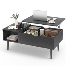 Modern Lift Top Coffee Table with Storage and Hidden Compartment for Living Room