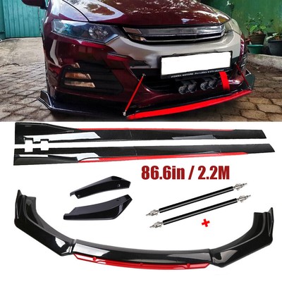 For Honda Insight Front Bumper Lip Spoiler Splitter Body Kit Glossy Black Red