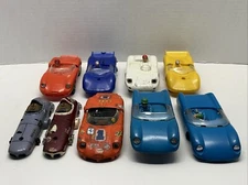 Eldon Vintage Slot Car Lot Some With Chassis (9 Vehicles) See Pictures GB