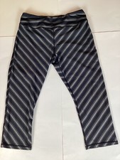 Women's Striped Leggings Yoga Athletic Bottoms Stretch See Pics For Measurements