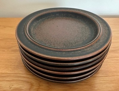 Vintage Arabia Finnland Ruska Ulla Procopé 6er Set Salat/Mittagessen Teller 8''