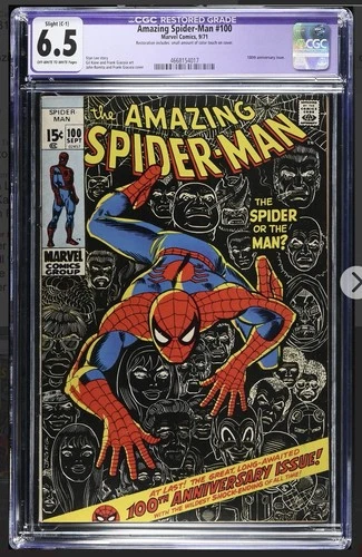 The Amazing Spider-Man #100 (Marvel Comics September 1971) CGC 6.5 OW/W C-1