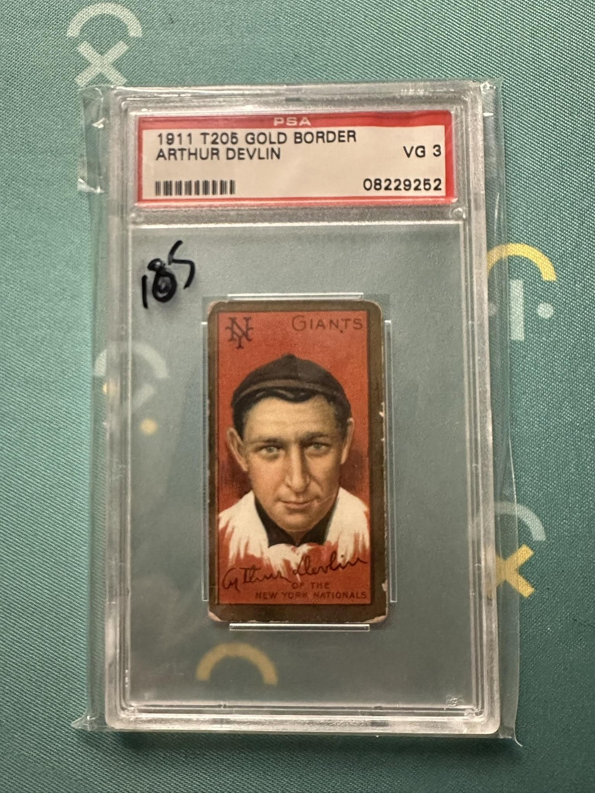 1911 T205 Gold Border PSA 3 Arthur Devlin Sweet Caporal