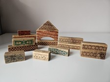 Vintage Wooden Building Blocks 1940s-1950s (Possibly German)