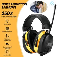 Bluetooth 5.3 NRR 29dB Gehörschutz Geräuschreduzierung Ohrenschützer FM-Radio