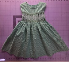 Vintage Fatima Centre Toddler Dress Size 2 Green  White Gingham Adorably sweet