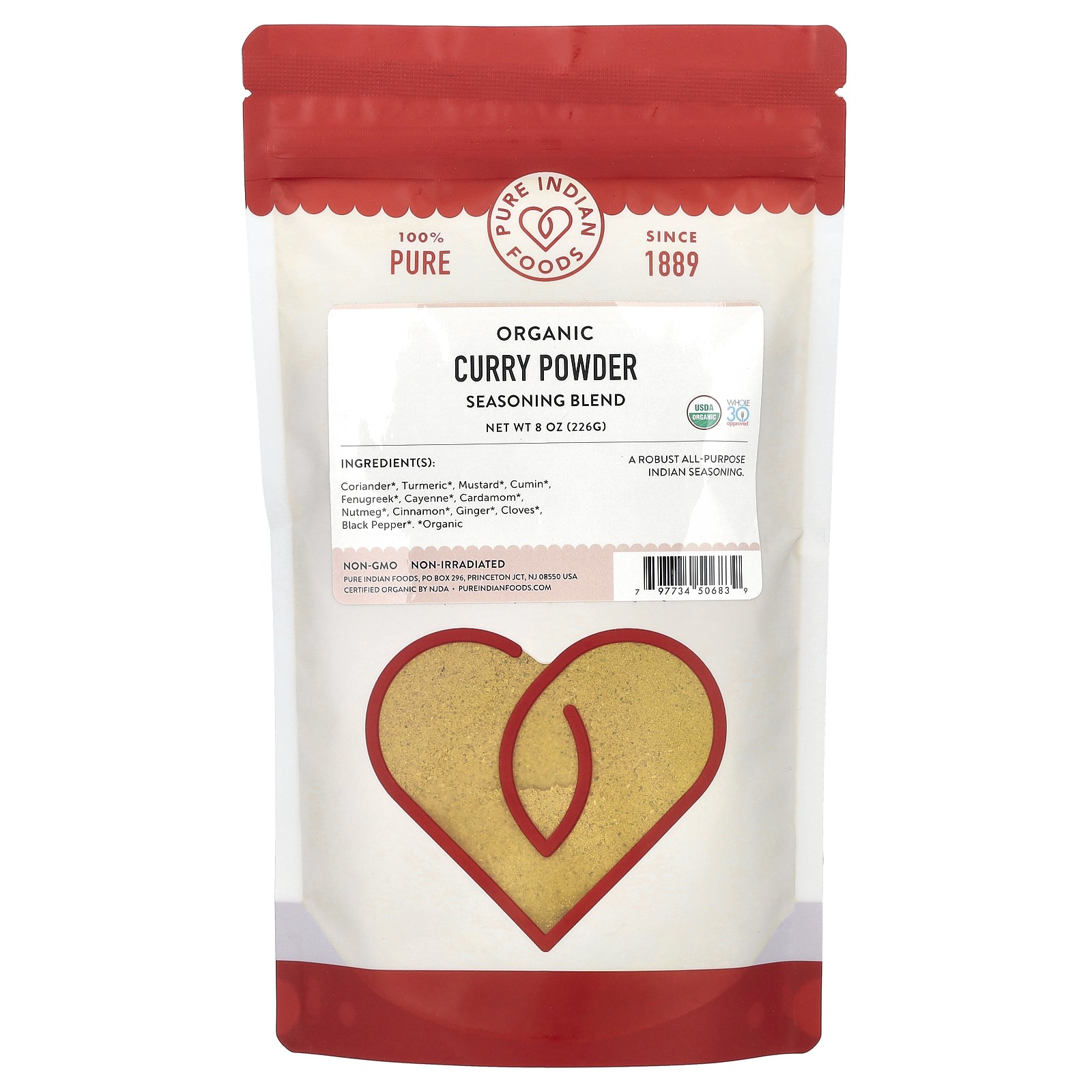 Органический порошок карри смесь приправ 8 унций 226 г 3290₽