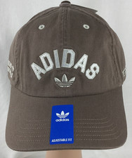 ADIDAS Originals Relaxed Prep Mens Strapback Cotton Hat Earth Strata Brown NEW