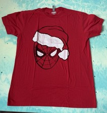 Marvel Spider-Man Christmas Spidey T-Shirt Red Large