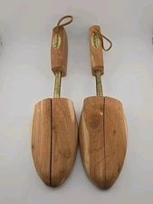 Vtg Bostonian Aromatic Cedar Shoe Trees L Rochester Shoe Keepers Adjustable USA 