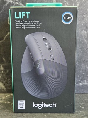 NEW LOGITECH LIFT VERTICAL ERGONOMIC MOUSE COLOR GRAPHITE 910-006466 FAST SHIPPN