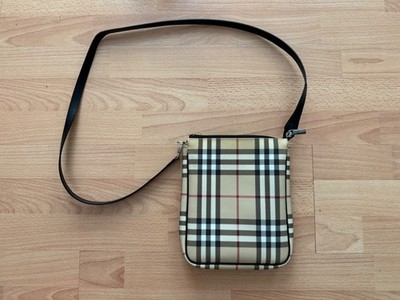 Burberry Vintage Nova Check Bag Tasche Unisex Satchel Small Messenger Rare Beige