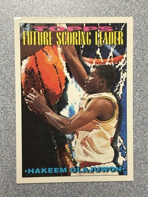 1994 Topps #385 Future Scoring Leader Hakeem Olajuwon Houston Rockets card