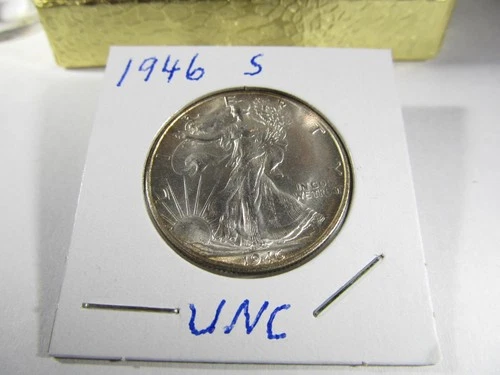 UNCIRCULATED 1946 S WALKING LIBERTY HALF DOLLAR
