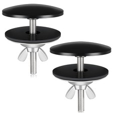 LEIFIDE 2 Pcs 2 Inch Kitchen Sink Hole Cover Faucet Black