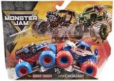 Monster Jam Grave Digger vs JCB Digatron Stars  Stripes 2025 Exclusive