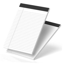 2 Pack Legal Pads 8.5 x 11 White Note Pads 8.5 8.5 x 11 Inch 2 Pack - 60 Sheets