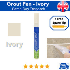 Tile Grout Repair Pen Waterproof Anti-Mould Bathroom & Kitchen White Grey Black