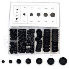 Complete Assortment of 17 Rubber Grommets - 7 Sizes for Electrical & Plumbing