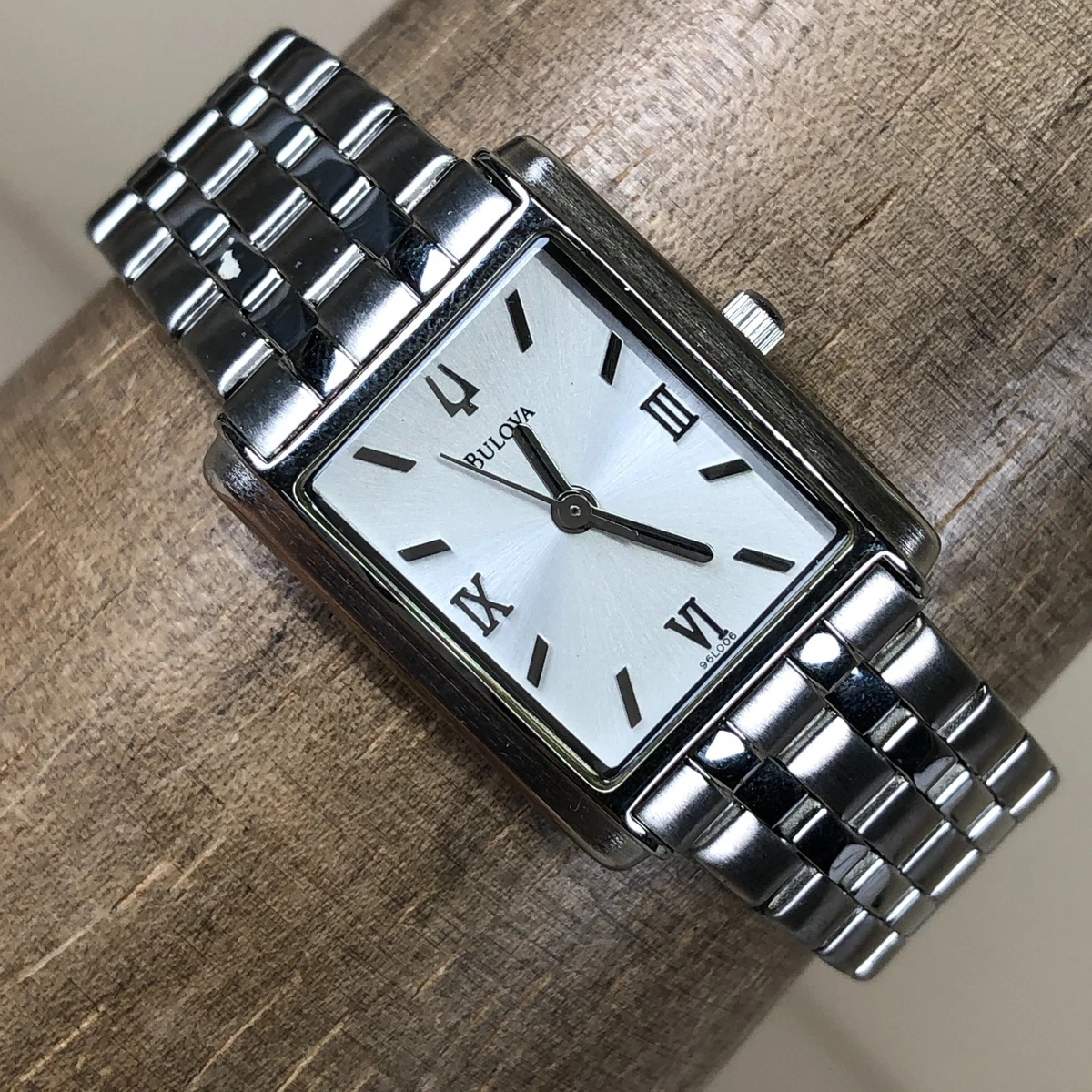 Bulova Rectangle Silver Band Wristwatches | eBay