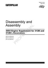 Caterpillar 3054 Engine Suppl 312B 312B L EXCAVATOR Disassembly Assembly Manual