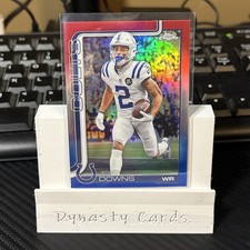 2025 Topps Chrome Josh Downs #127 Red White & Blue Refractor Indianapolis Colts 
