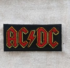 AC/DC Logo Embroidered Sew on Iron on Patch 3" x 1.5" New