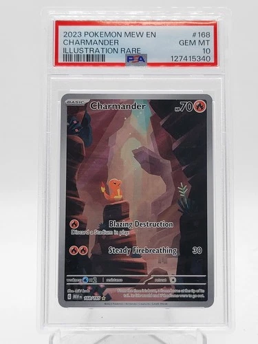 CHARMANDER 2023 POKEMON 151 ILLUSTRATION RARE #168/165 PSA 10 Q3963