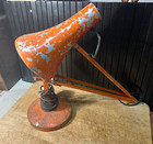 Vintage/Retro Industrial Adjustable Orange Metal Desk Lamp Cone Shade E27 230V