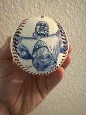 Hulk Hogan Autographed Baseball Beckett Authenticated  Custom art 1/1