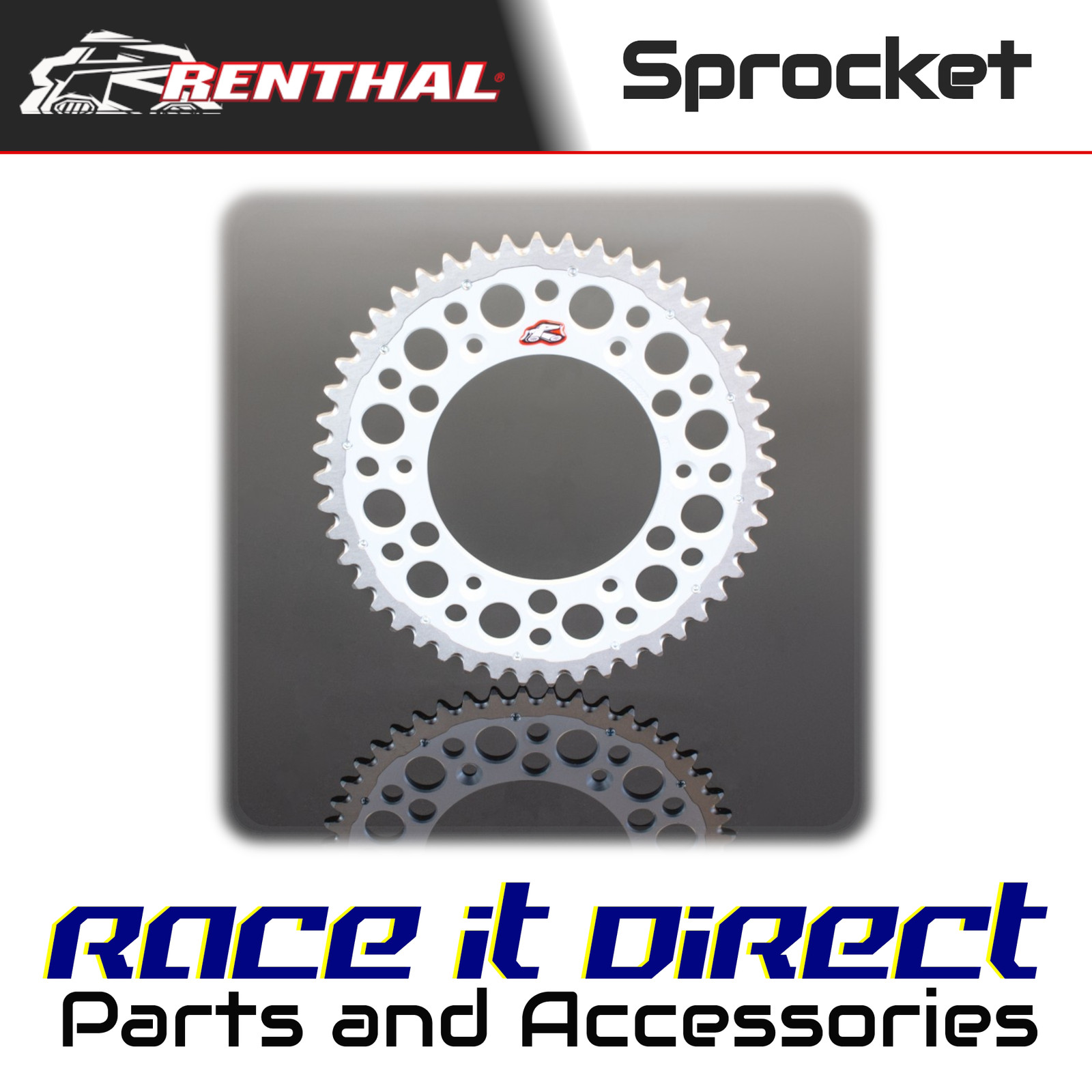 Rear Sprocket for KAWASAKI KX 125 2008 51T Grooved Silver Renthal