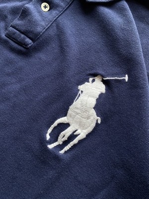 Vintage 90s Polo Ralph Lauren Big Pony #3 Polo Chief Keef Blue