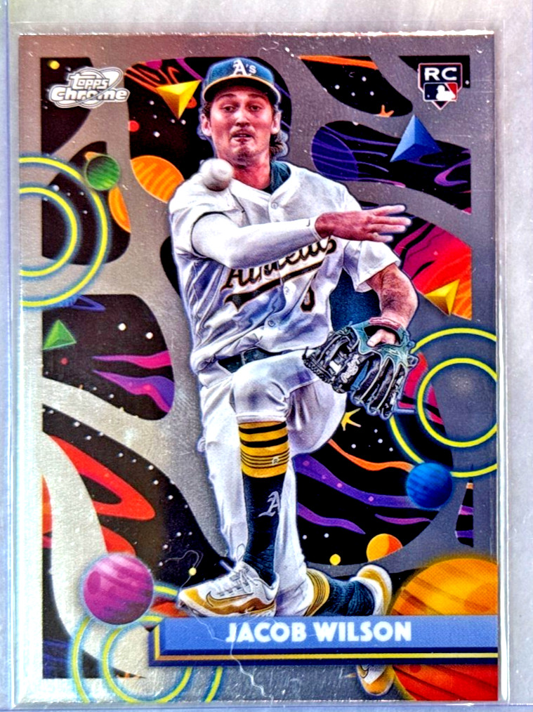 Jacob Wilson RC 2025 Topps Chrome Cosmic Base Rookie Card-#139 Athltics RC
