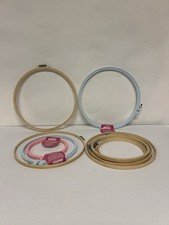 Susan Bates Embroidery Hoop Lot Mixed Sizes Plastic  Wood Frames Craft Sewing