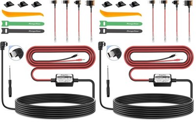 Range Tour Dash Cam Hardwire Kit, Festes Kabelsatz Mini USB (2er Pack), schwarz 