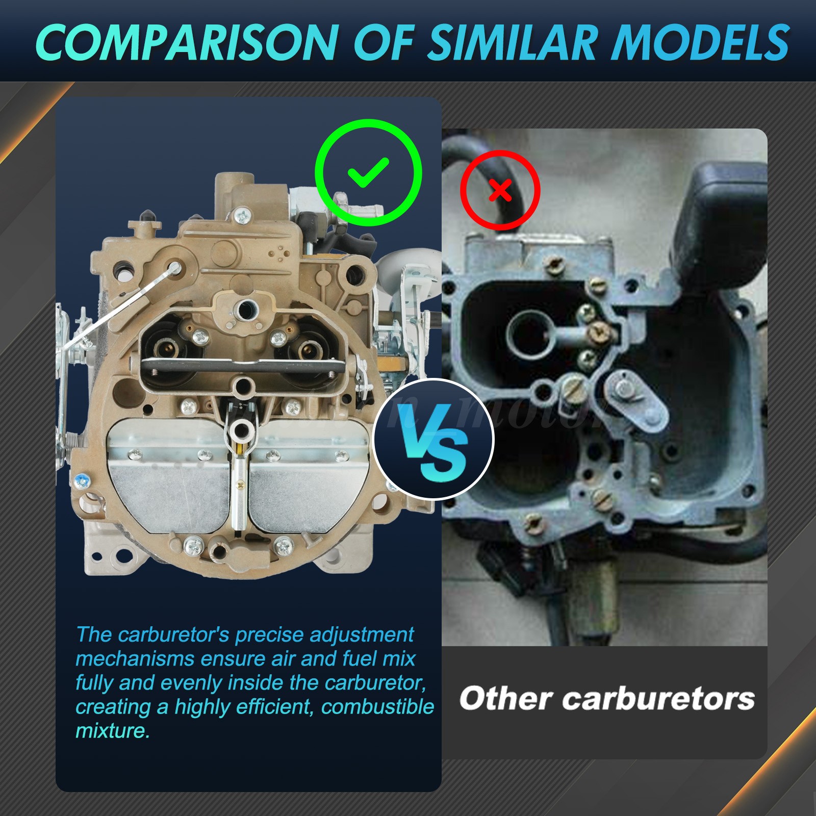 Rochester Quadrajet Carburetor 4 Barrel for Chevy GMC 327 350 396 427 454 750CFM
