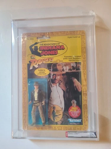 Vintage 1982 Kenner ROTLA Series 1/ 4 Back Indiana Jones MOC AFA 75+