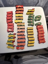 47  5 Vintage Wood Trains Missing wheels